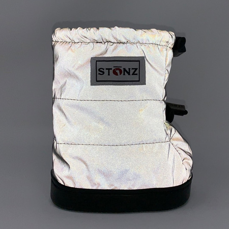 Stonz Booties Toddler Puffer Premium Reflective Silver
